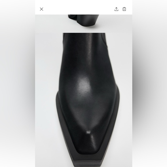 Zara leather cowboy boots - Picture 4 of 5